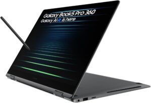 Samsung Galaxy Book5 (Pro 360) Copilot+ Laptop with S pen | 16 Inch 3K 120Hz AMOLED Touchscreen | Intel Core Ultra 7 |16 GB RAM | 1 TB SSD |Windows 11 | Aluminium Grey | Works with Galaxy Phone & Tab