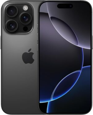 Apple iPhone 16 Pro, US Version, 128GB, Black Titanium - Unlocked (Renewed Premium)